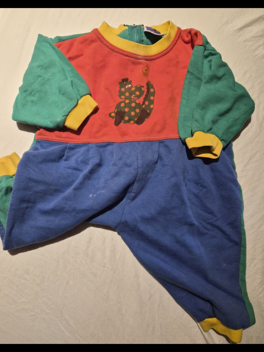 vintage colorblock romper
